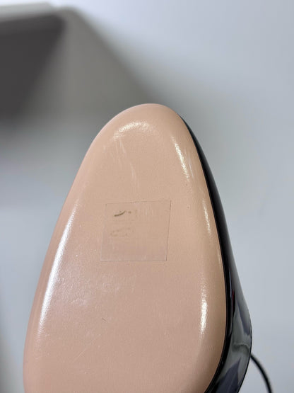 W Shoe Size 37.5 (7 US) Gianvito Rossi Black Leather Patent Pre-owned, NWT Heels