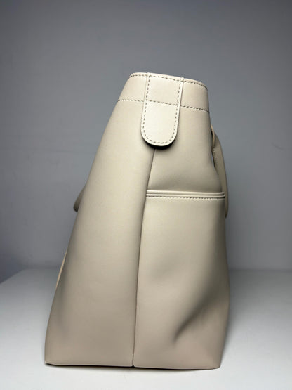 Women's Monos Metro Taupe Vegan Leather Pre-Owned Travel Tote Bag