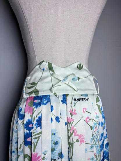 Size 40 (XS) Off-white Floral Print Pre-owned, NWT Midi Skirt
