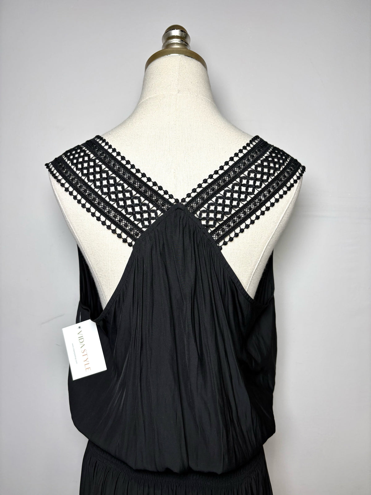 Women Size L Ramy Brook Black Solid Polyester Pre-owned Dress