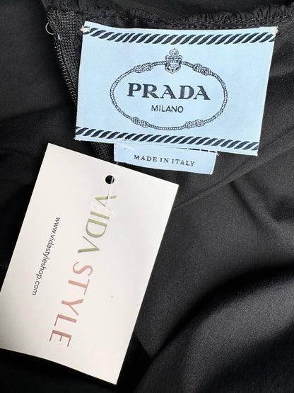 Women Size 42 ( 6 US) Prada Black A-line Cotton Dress