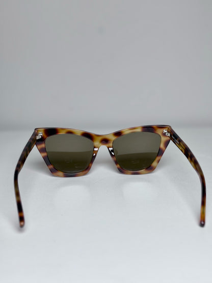 Saint Laurent New Wave Kate 55MM Cat-Eye Pre-owned Brown Sunglasses