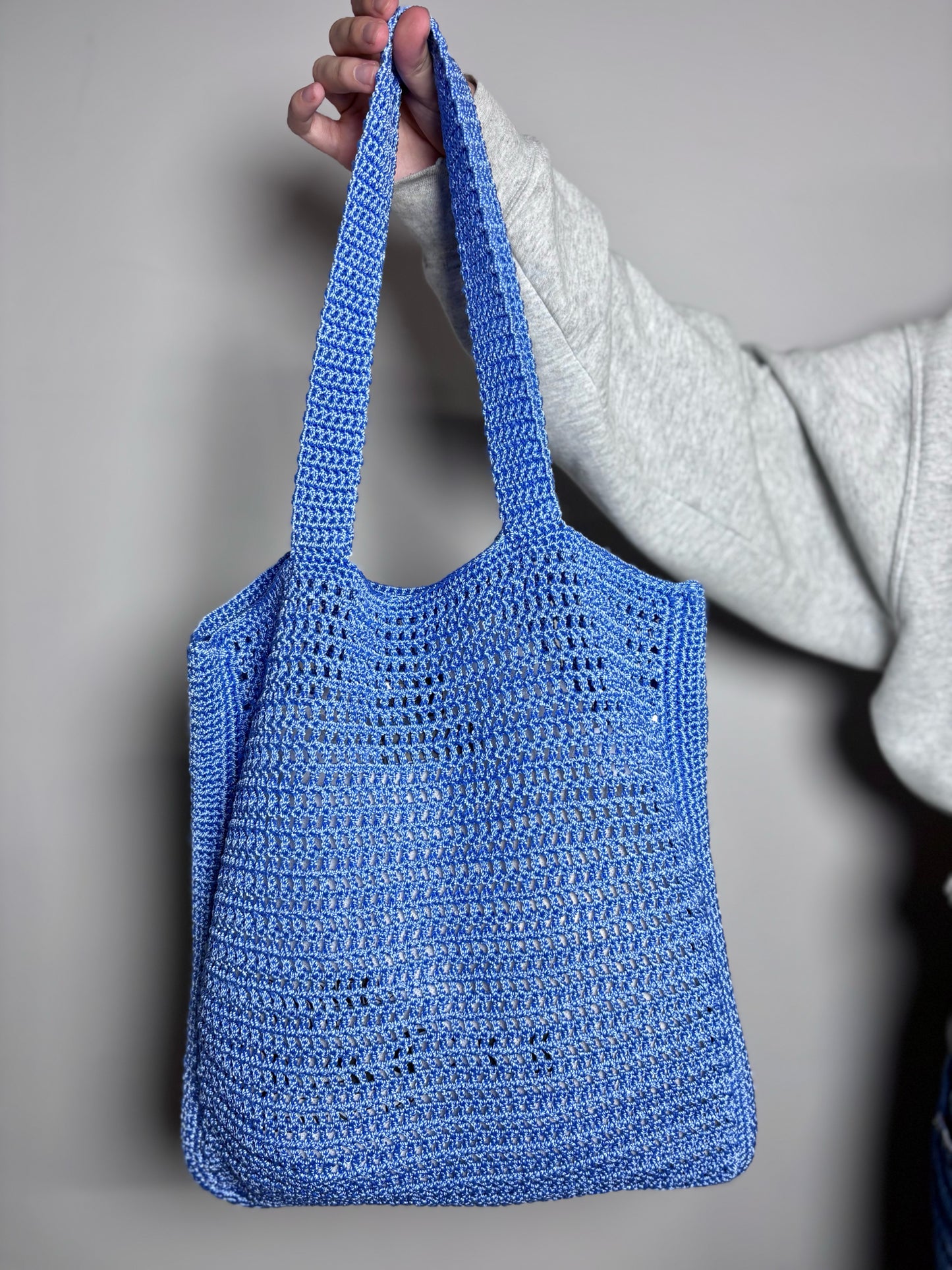 Ermanno Scervino Sky Blue Knit Tote Pre-owned