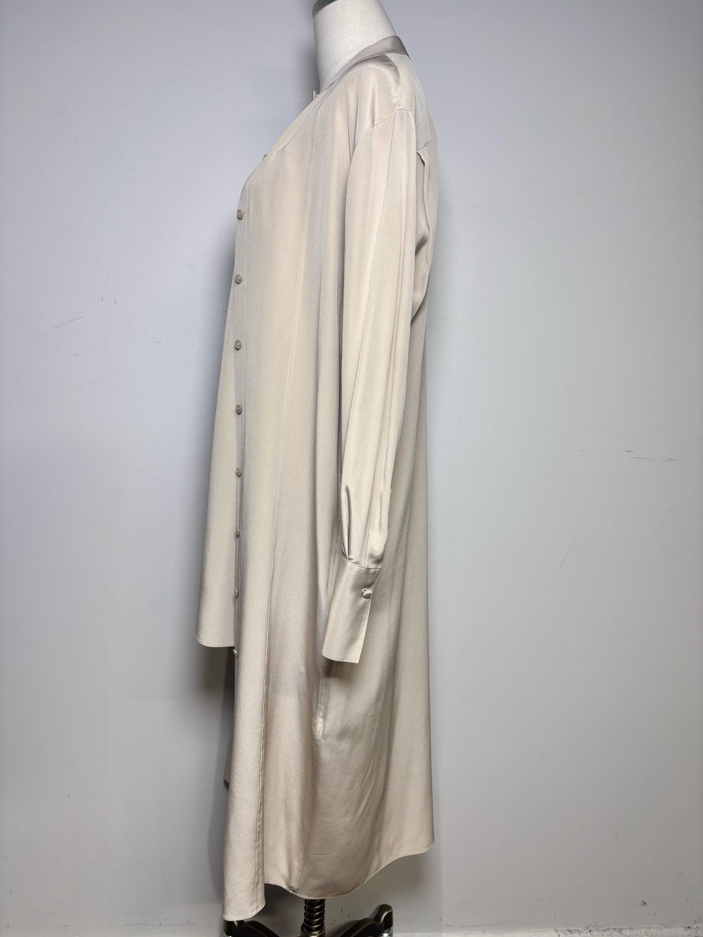 Women Size 36 (2) Joseph Taupe Solid Women's Pure Silk Pre-owned Dress
