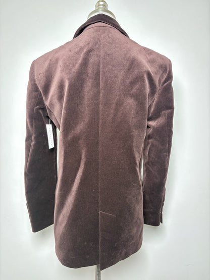 Women Size 0 ba&sh Chocolate Brown Solid NWOT Boop Blazer