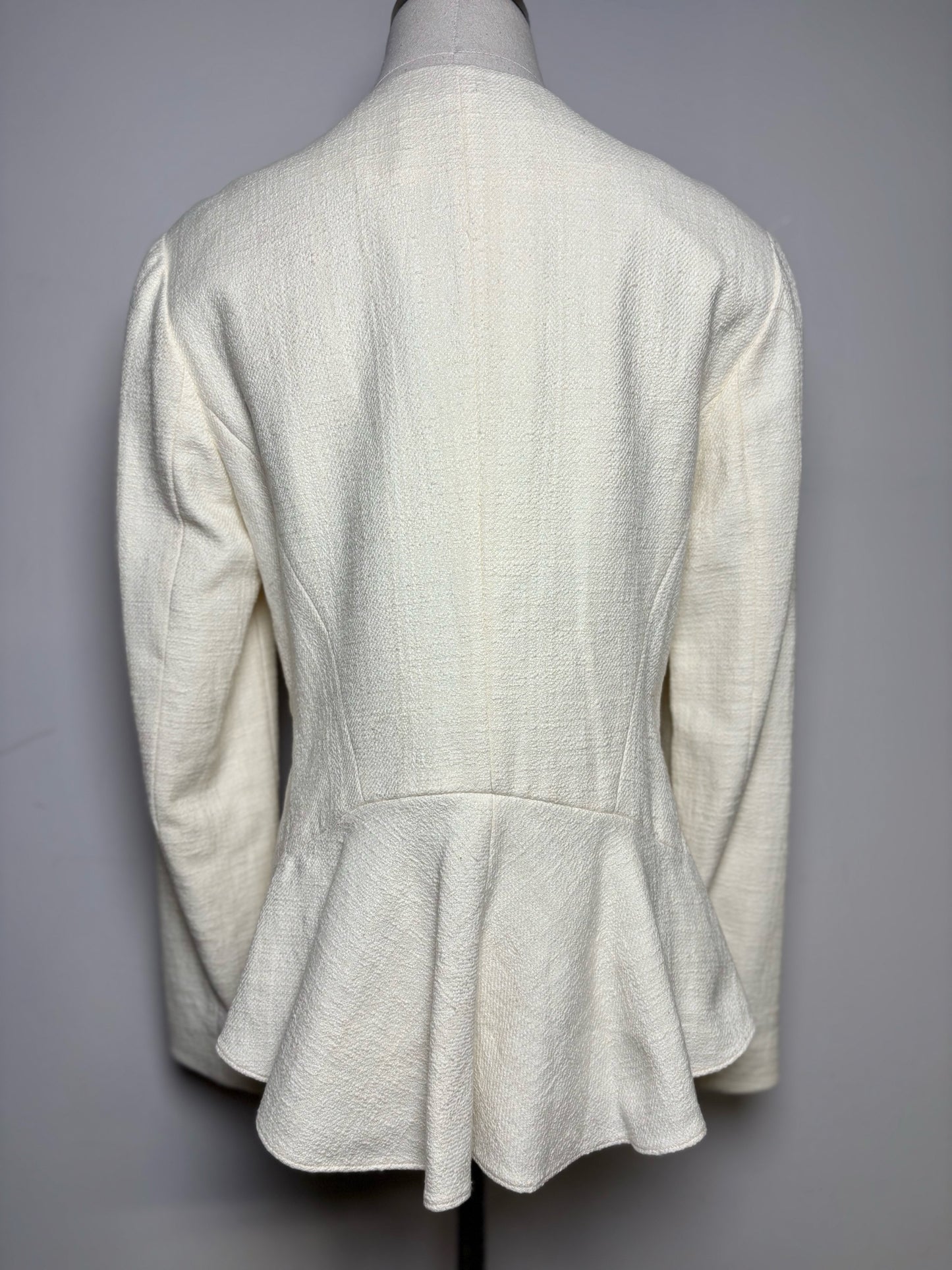 Women Size 8 Derek Lam 10 Crosby Cream Cotton Blend Pre-owned, NWT Blazer