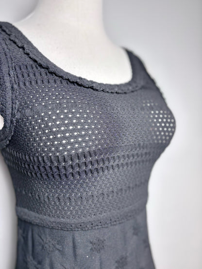 Women Size 36 (XS) Chanel Black Knit Mini Dress
