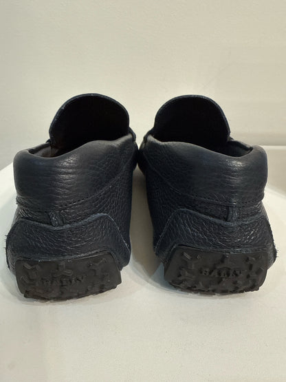 Bally Blue Leather Mens Shoe Size 9.5 Perthy Loafers