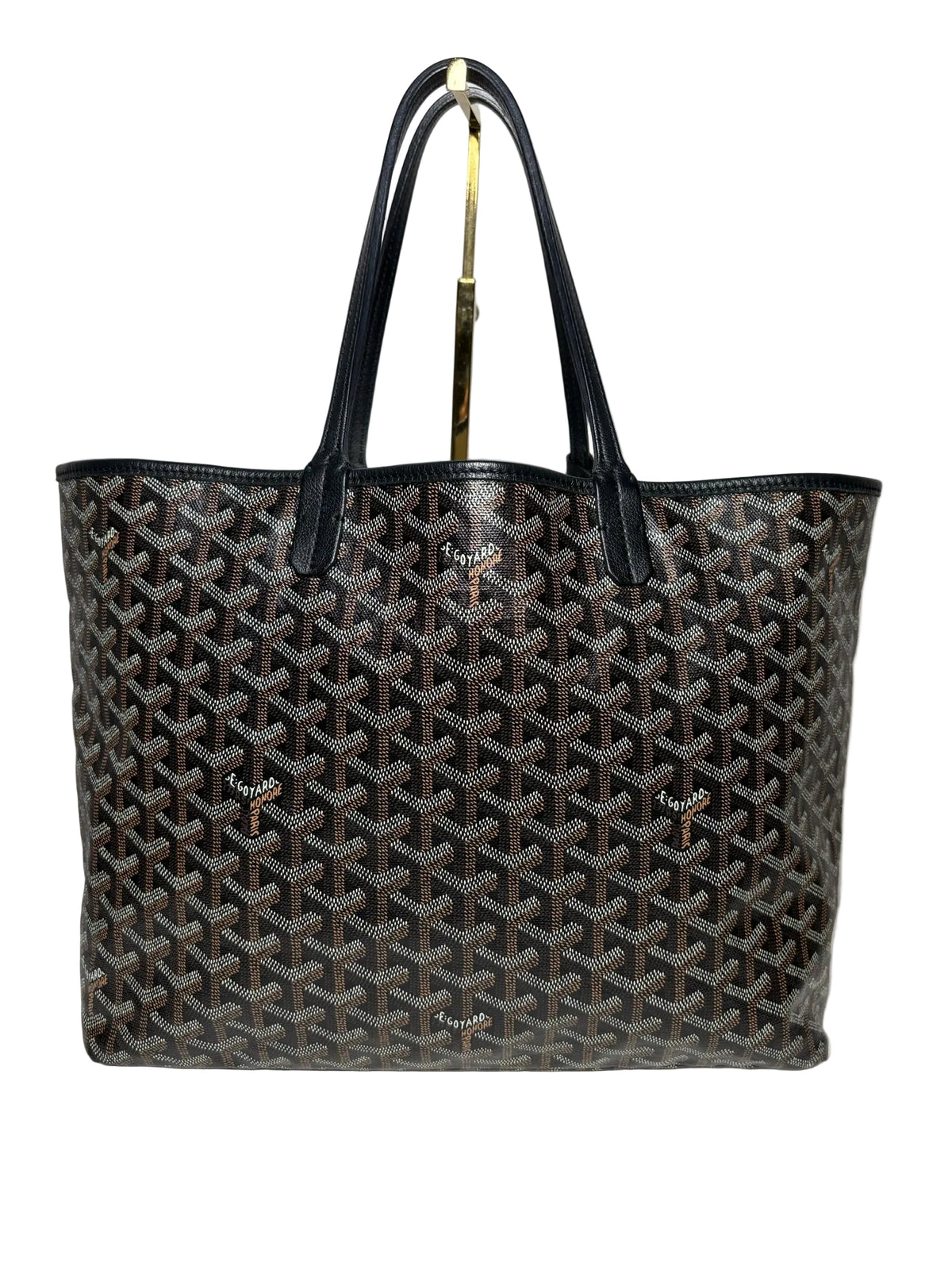 Black and brown Goyard tote