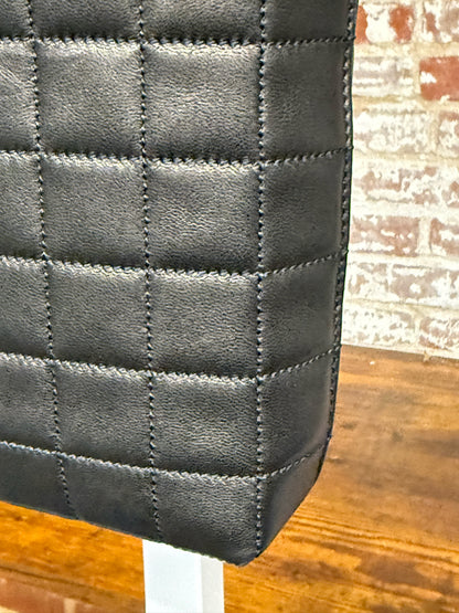 Saint Laurent Quilted Leather Black Lambskin Carr Shopping Bag