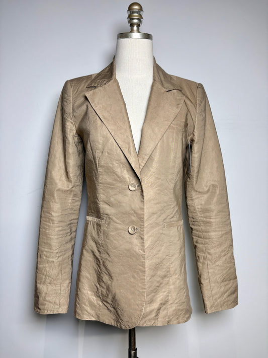 Women Size 2 Veronica Beard Dickey-Ready Zipper Beige Solid Pre-owned Jacket