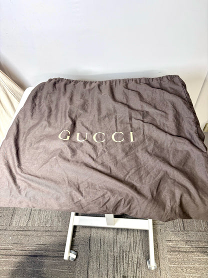 Gucci Taupe Leather Pebble Leather Men's Messenger Pre-owned Bag