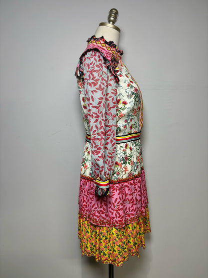 Size 6 (M) Alice + Olivia Multi-Color Floral Women's 100% Viscose Dress