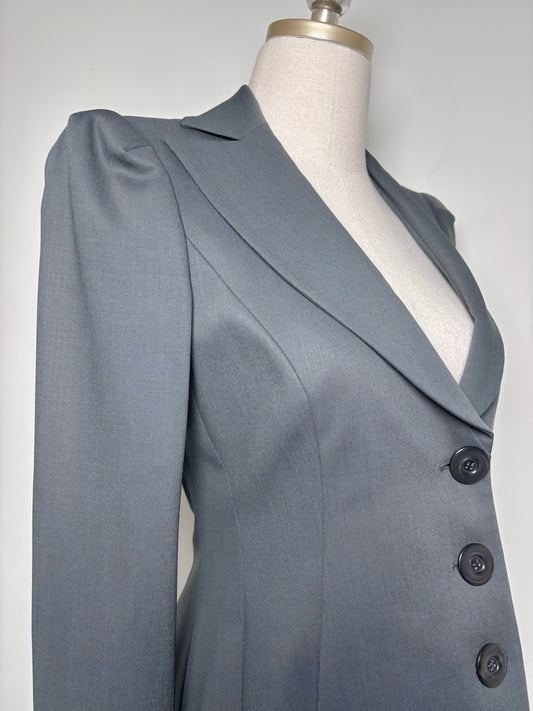 Women Size 40 Emporio Armani Green Solid Blazer