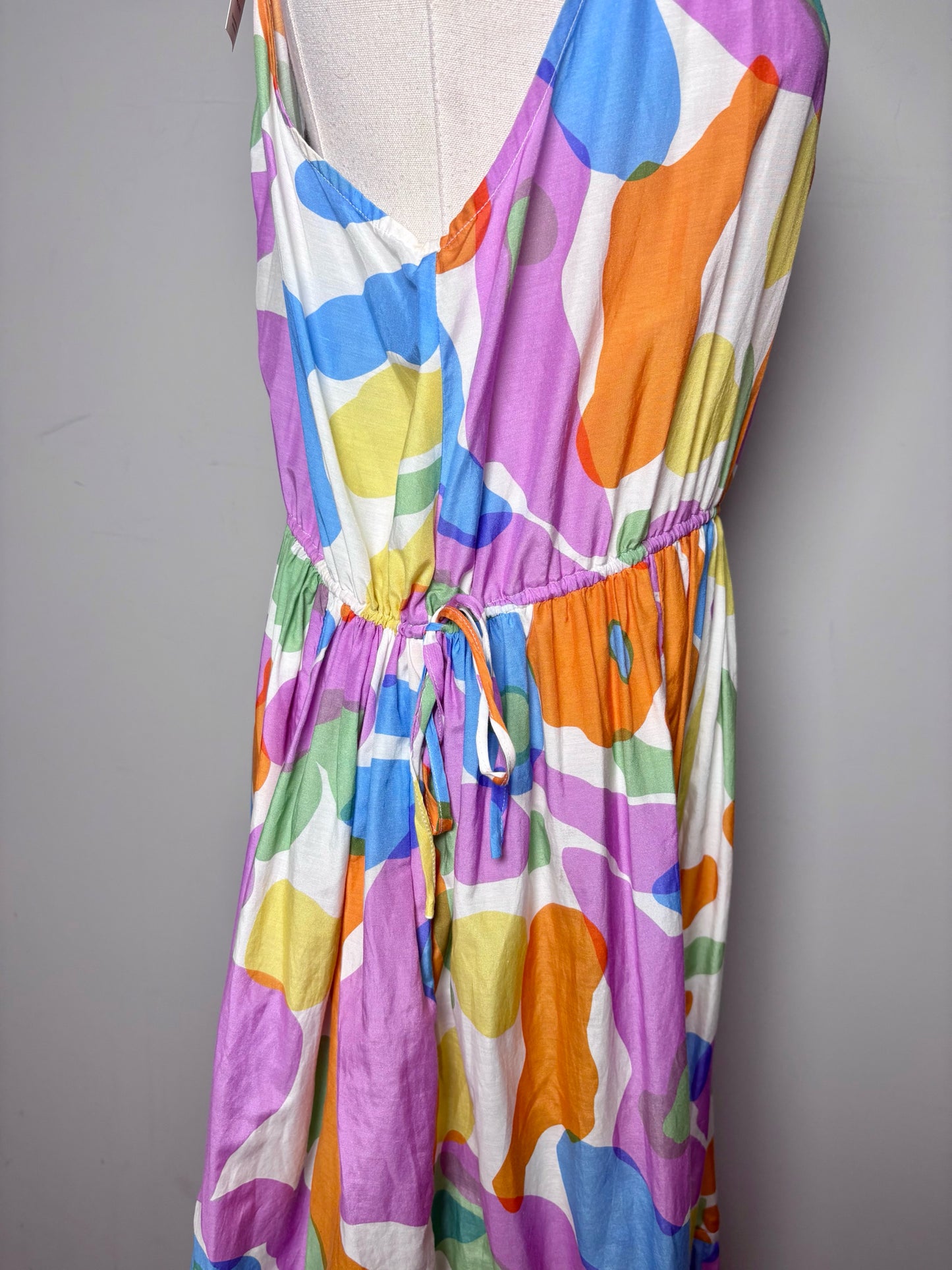 Women Size M Cult Gaia Multi-Color Floral Print Maxi Silk Tiered Dress