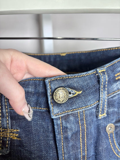 Women Size 25 R Jeans Blue Denim Women's Cotton Blend Pre-owned Jeans