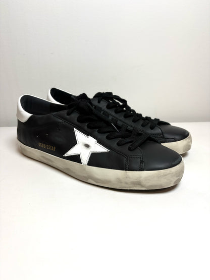 Golden Goose Black Leather White Star Men's Pre-owned, NWT 42 Sneakers