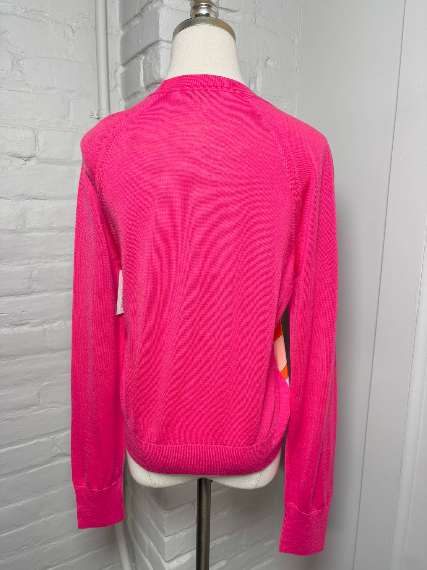 Women Size S Emilio Pucci Pink Abstract Art Silk Sweater