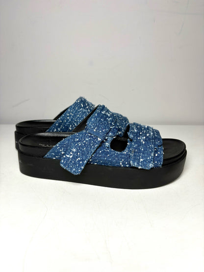 W Shoe Size 37 Rag & Bone Black, blue Leather NWT Sandals