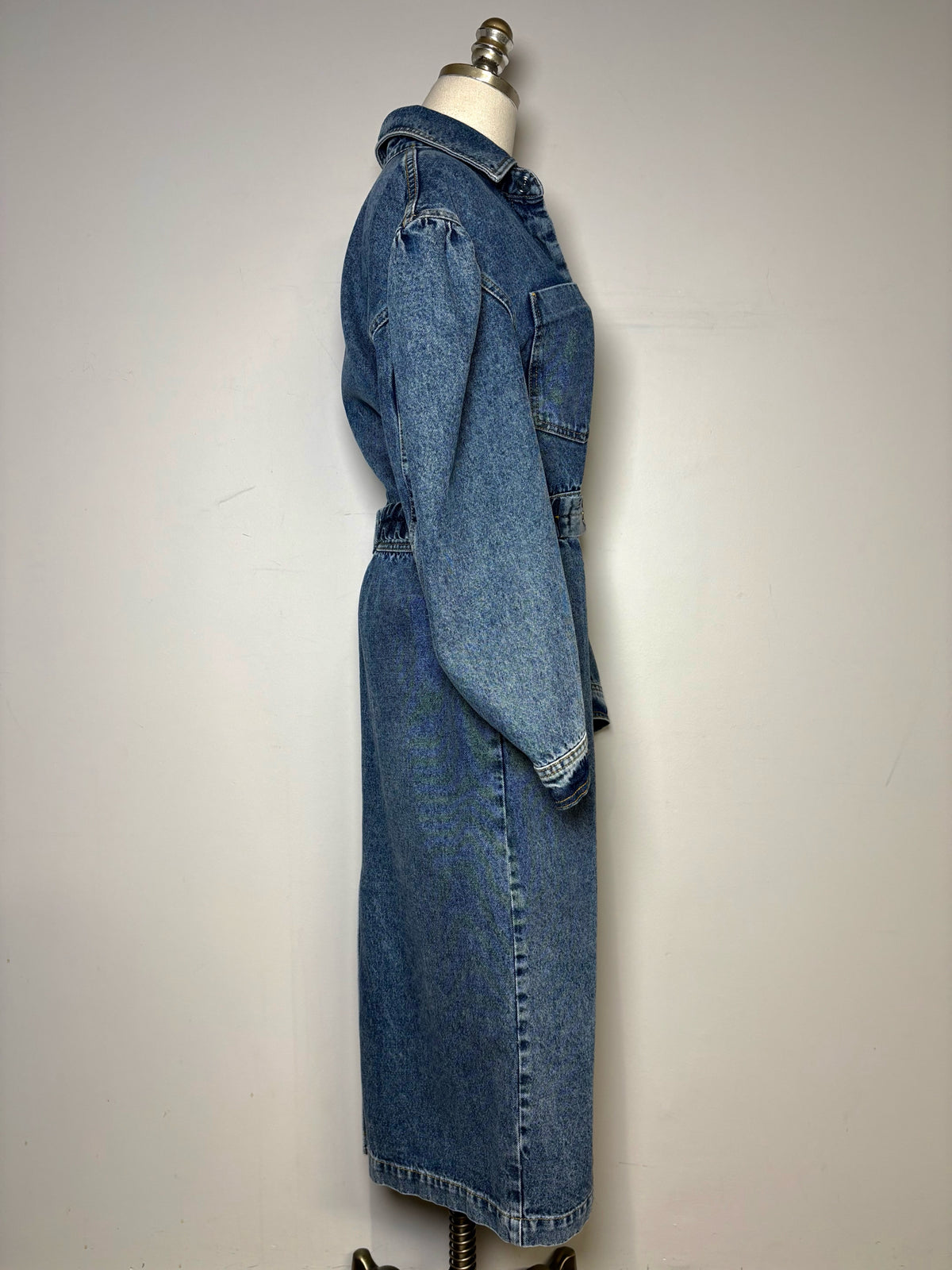 Women Size 36 (4, Small) Remain Birger Christensen Blue Denim Cotton NWT Dress