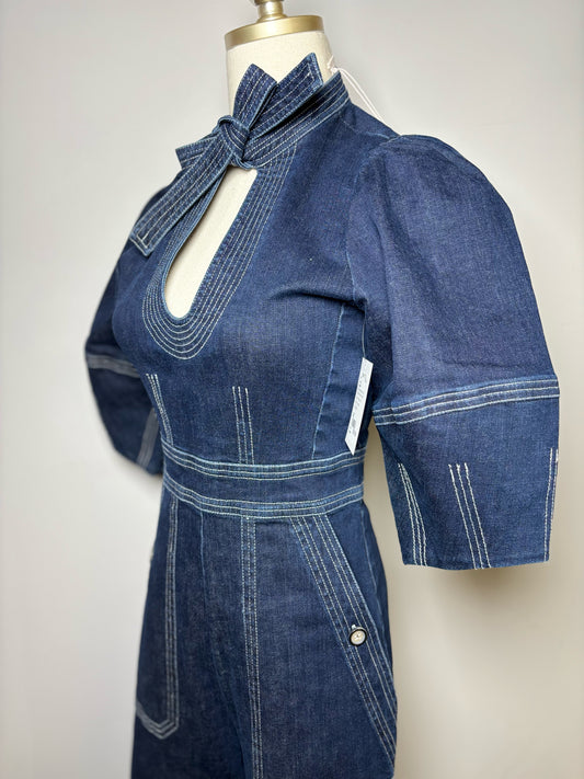 Women Size XS Wiggykit Blue Sail Boats NWT Jumpsuit