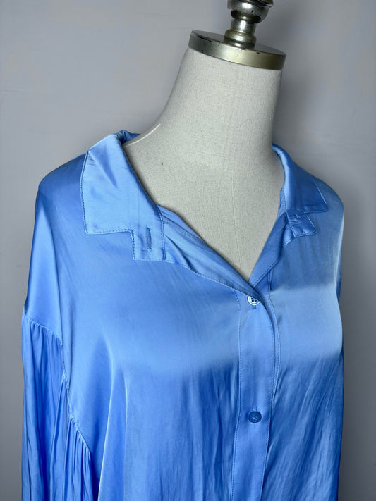 Women Size S Smythe Periwinkle 100% Polyester NWT, Pre-owned Top