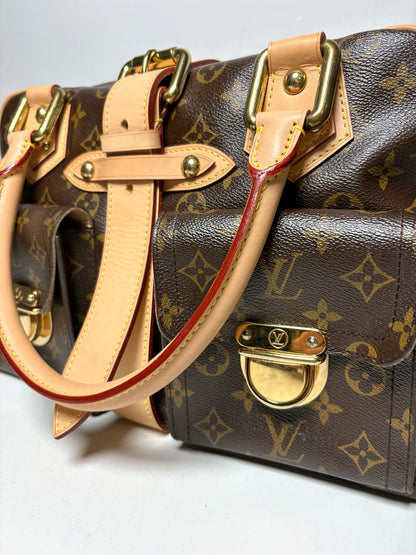 Louis Vuitton Manhattan GM Monogram Brow/Black Refurbished Pre-Owned Bag