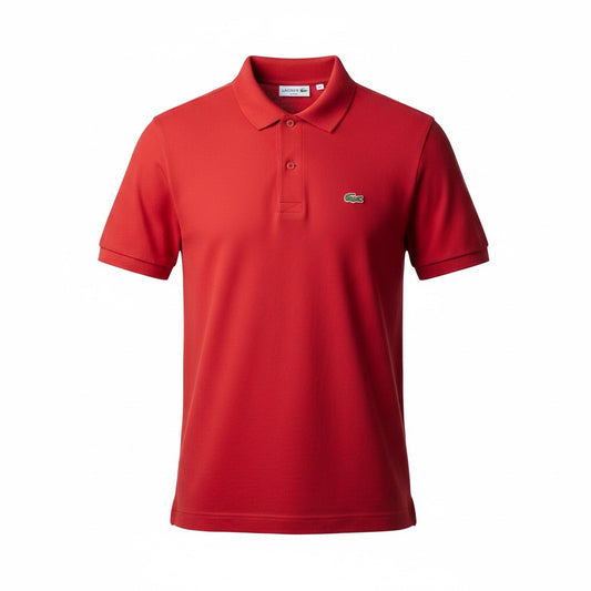 Mens Size XL Lacoste Red Cotton Solid Men's Shirt