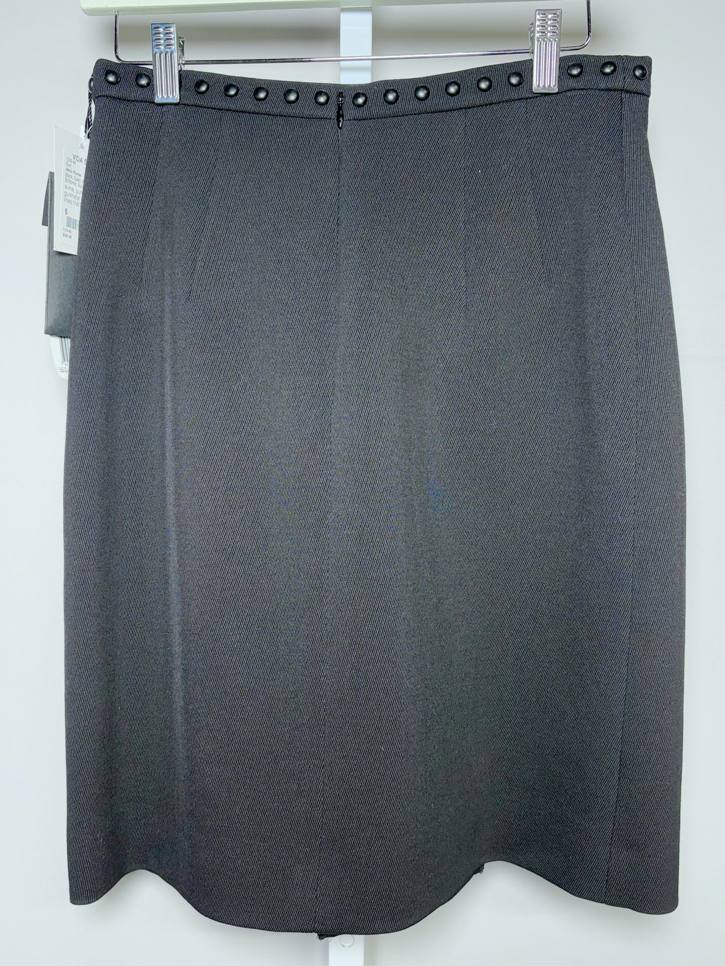 Women Size 6 Akris Punto Black Wool A-line NWT Skirt