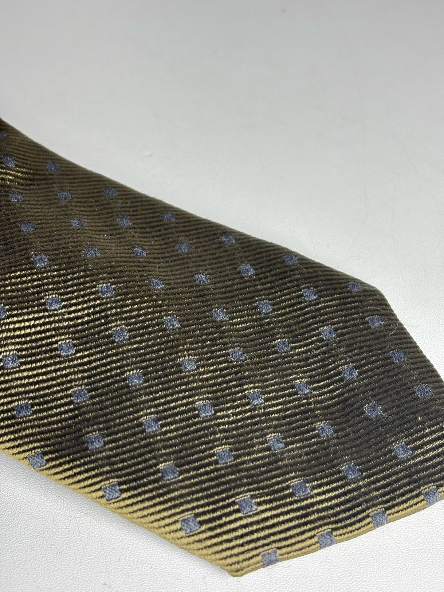 Prada Deep Forest Green Silk Diamond Jacquard Men's Tie