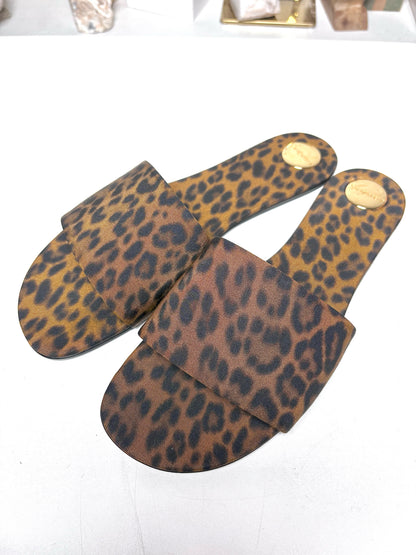 W Shoe Size 40 (10, US) Saint Laurent Brown, Black Animal Print Sandals