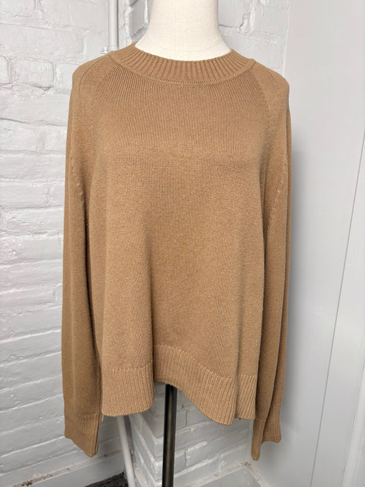 Women Size L Joseph Brown Solid Silk, cotton, cashmere Sweater