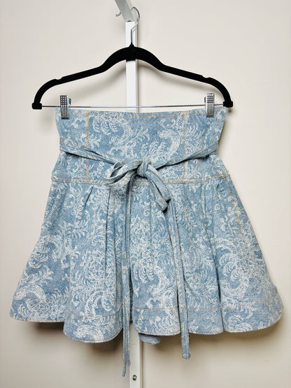 Women Size 27 (4) Marc Jacobs Light Blue Washed Effect NWT Skirt