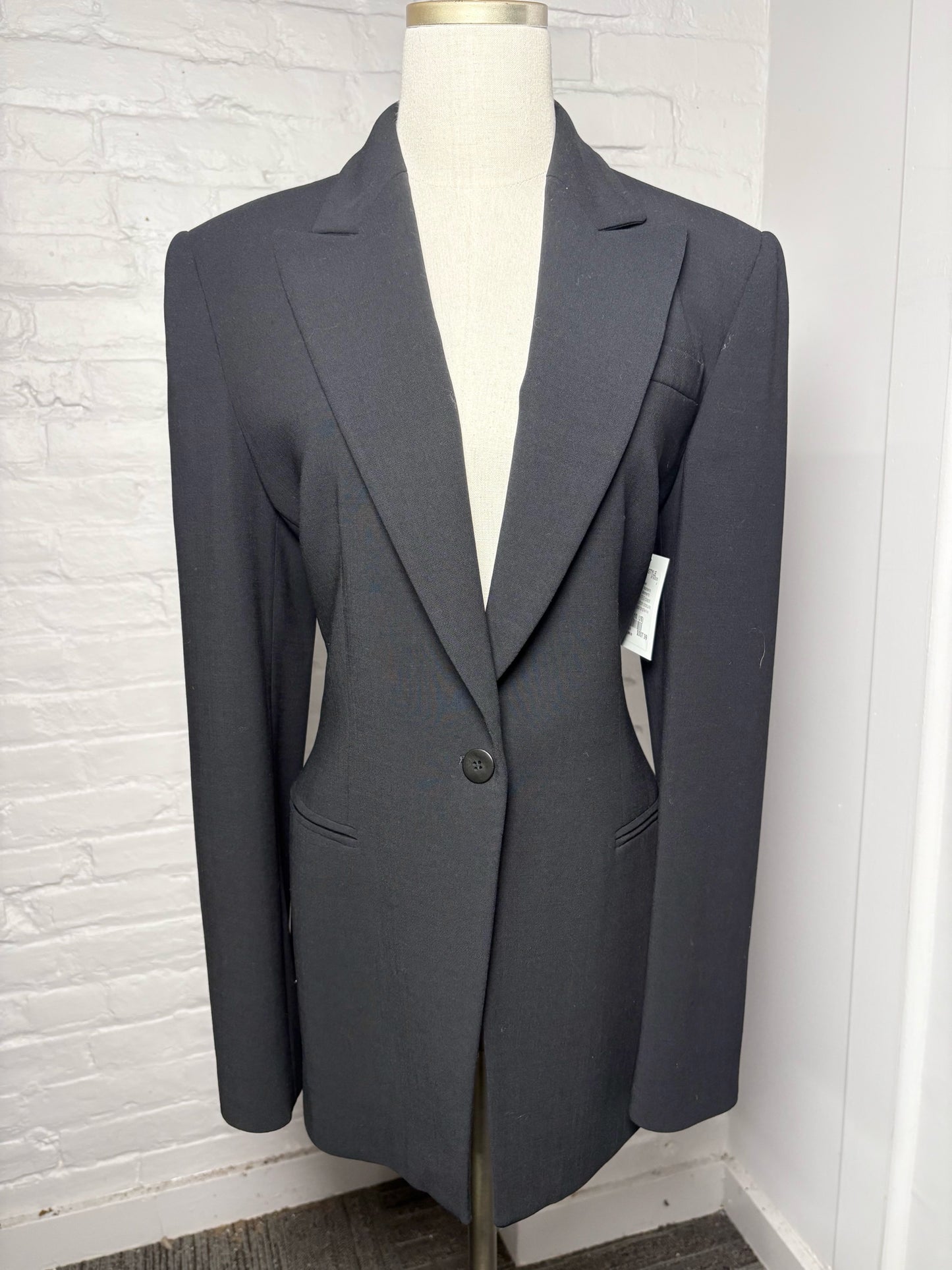 Women Size 48 (10, US) Giorgio Armani Black Long Lapels Blazer