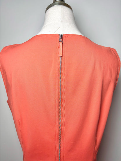 Women Size 8 Lafayette 148 Orange Solid Cotton, Polyamide, Elastane Dress