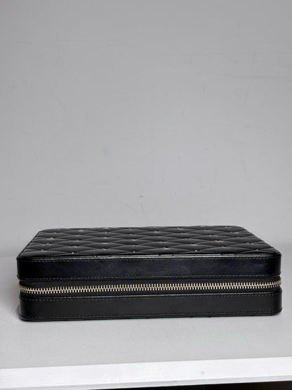 Foundrae Quilted, Symbols Leather Pre-owned Travel Jewelry Case