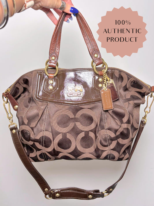 Sateen Coach Pre-owned Brown Medium Purse