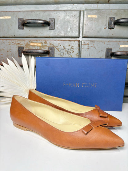 W Shoe Size 41 (10, US) Sarah Flint Cognac Vachetta Leather Flats