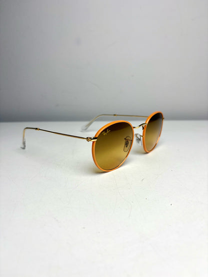 Ray Ban Pre-owned Brown, Gold, Orange Metal Sunglasses