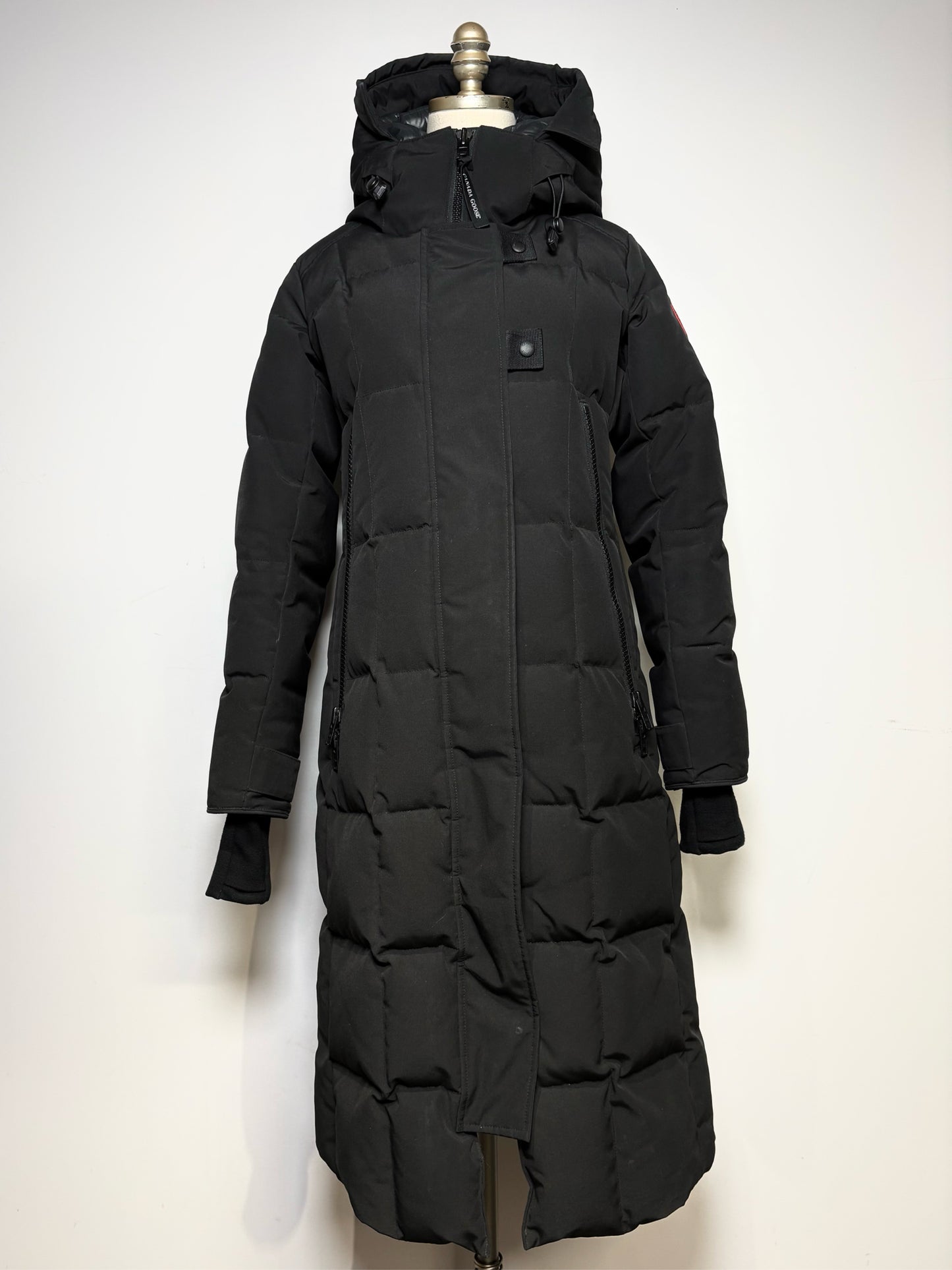 Women's Canada Goose Elmwood Extra Long Down Pre-Owned Parka Arctic Tech Box Quilt