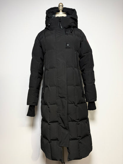 Women's Canada Goose Elmwood Extra Long Down Pre-Owned Parka Arctic Tech Box Quilt