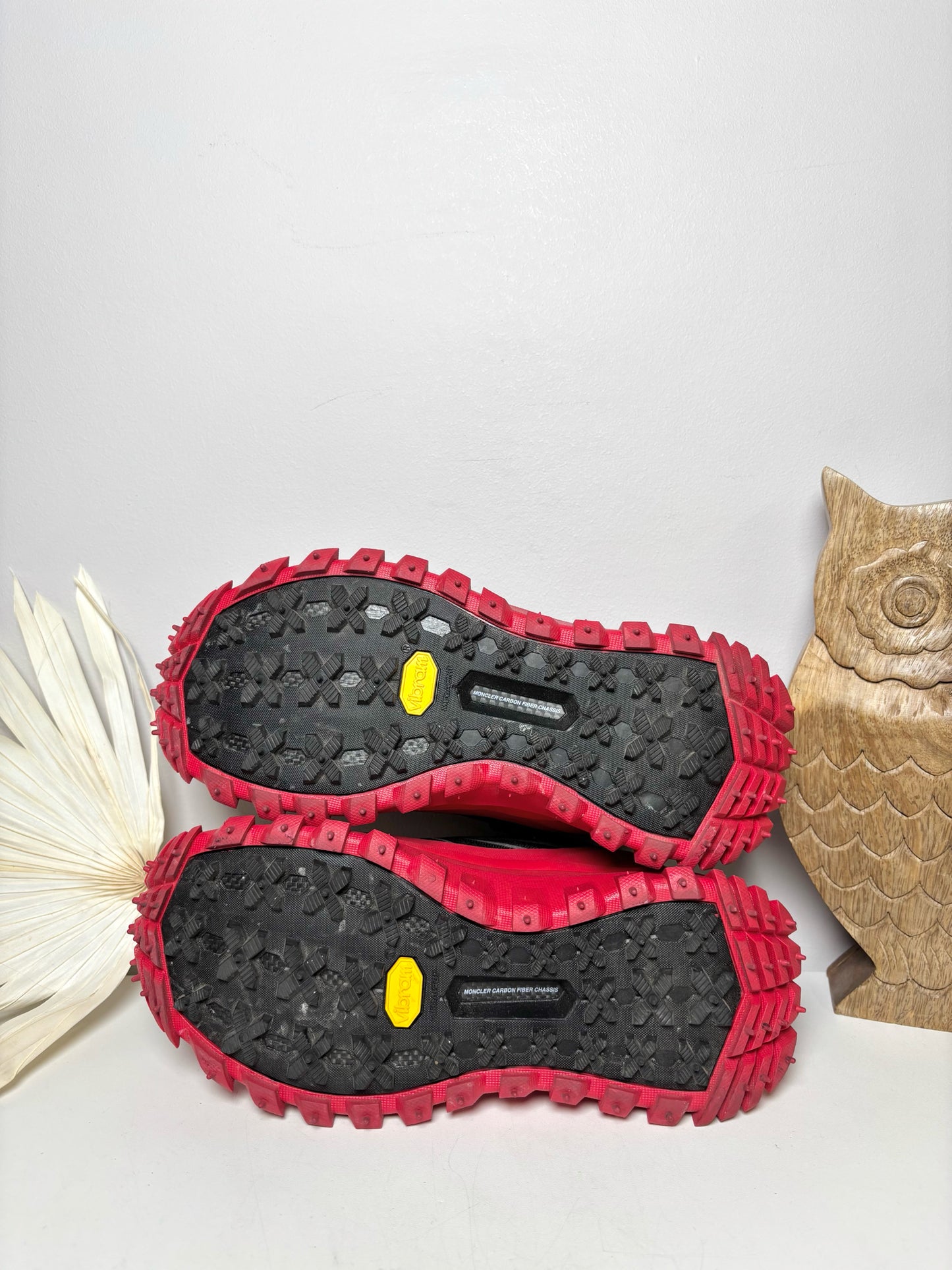 W Shoe Size 7 Moncler Red, Black Nylon Tennis shoes