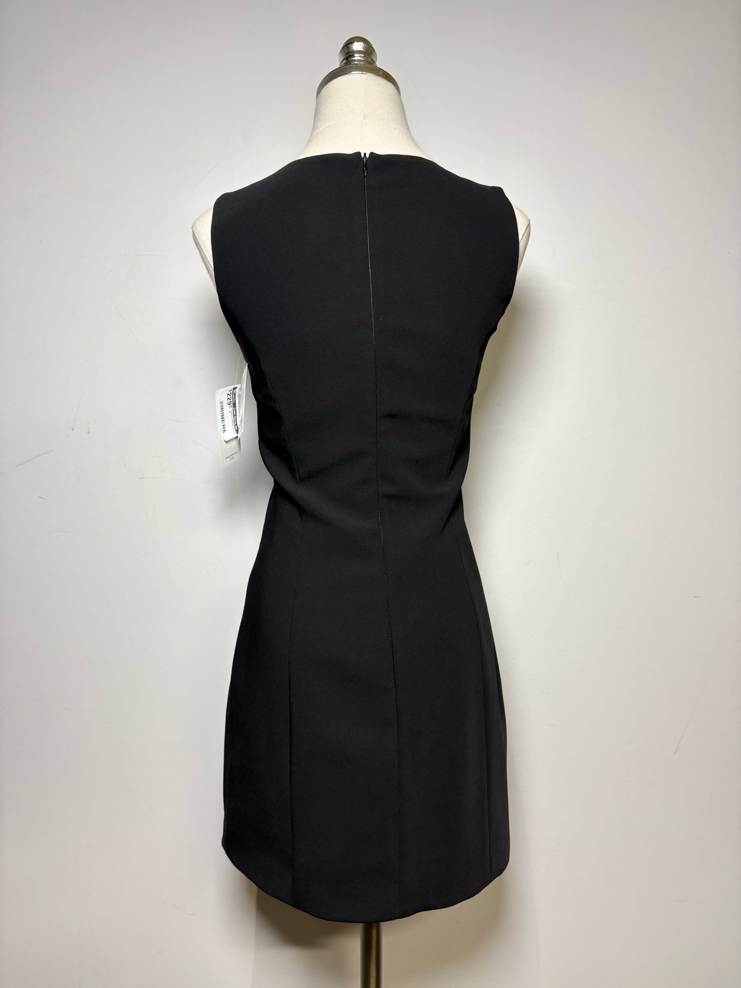 NWT/Pre-Owned XS Amanda Uprichard Black Solid Polyester Women's Dress