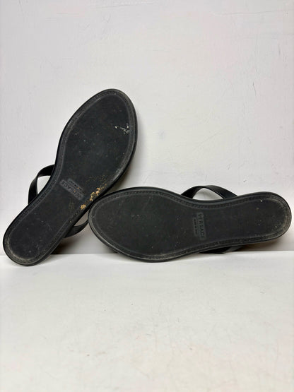 W Shoe Size 37 (6.5) Versace Black TPU Pre-owned Sandals