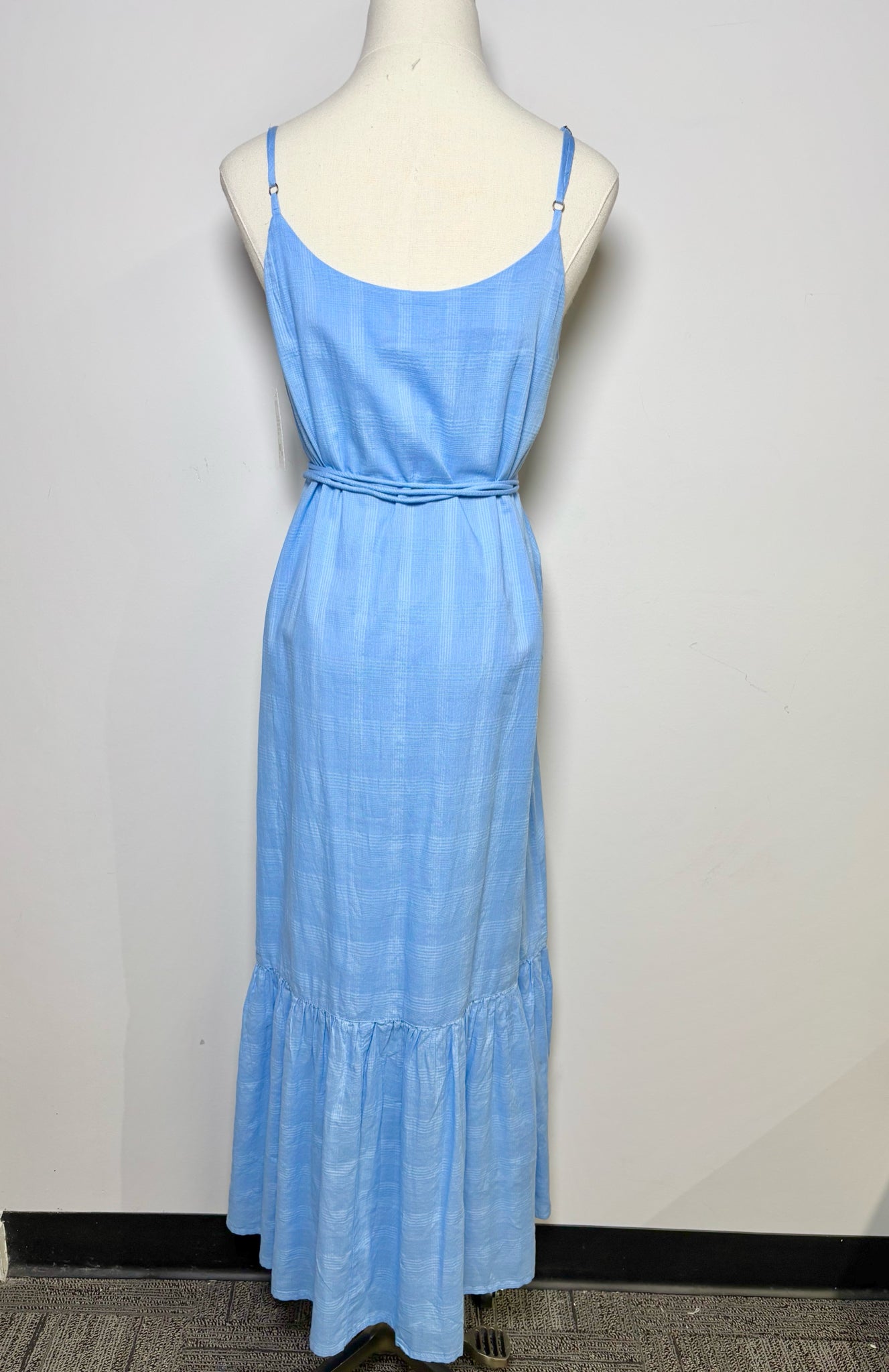 Women Size XS Lilla P Cornflower Blue Solid Cotton NWT Dress