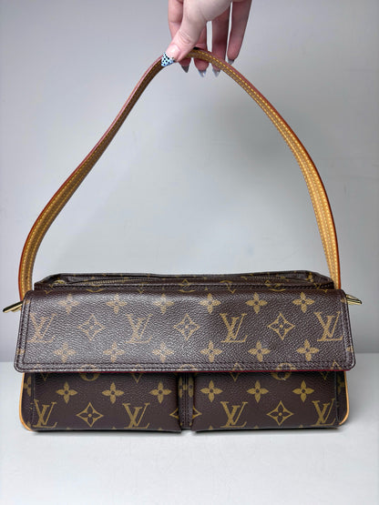 Louis Vuitton Vivacite MM Monogram Coated Canvas Authentic Bag Pre-owned