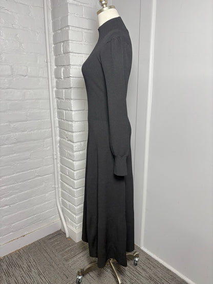 Women Size S Hill House Black Ribbed Dress
