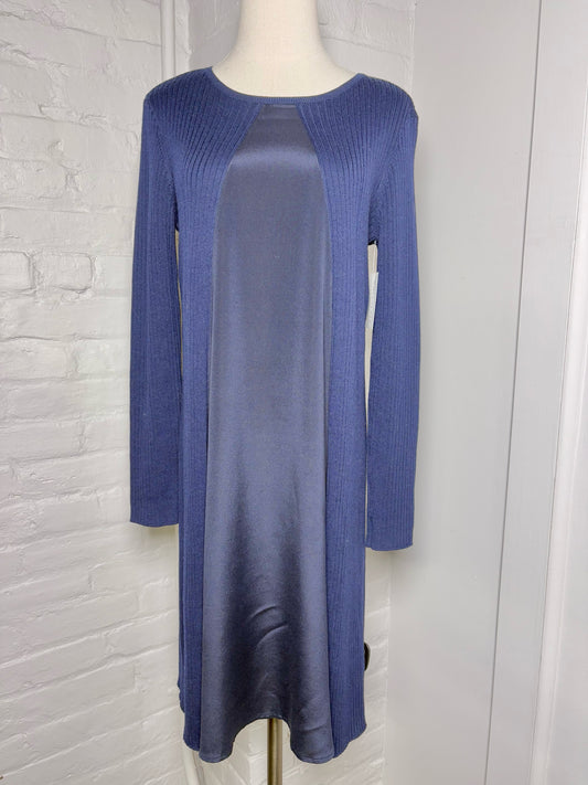 Women Size 4 St. John Navy Blue Solid Dress