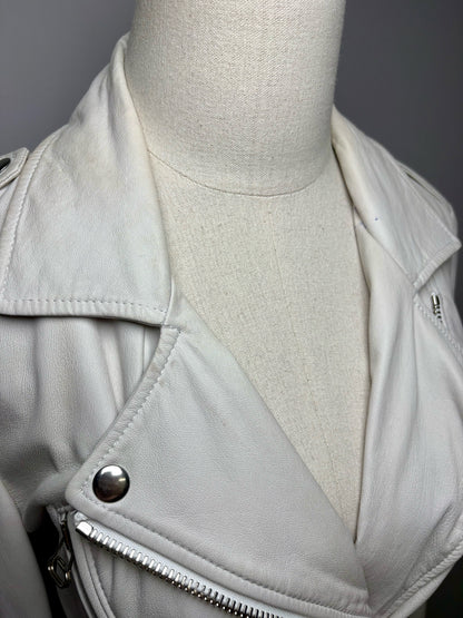 Women Size 2 3.1 Phillip Lim Bone Pure Leather Pre-Owned Moto Jacket