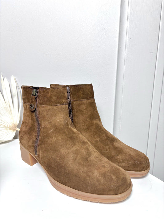 W Shoe Size 7 Hartjes Camel Leather Suede NWT Boots
